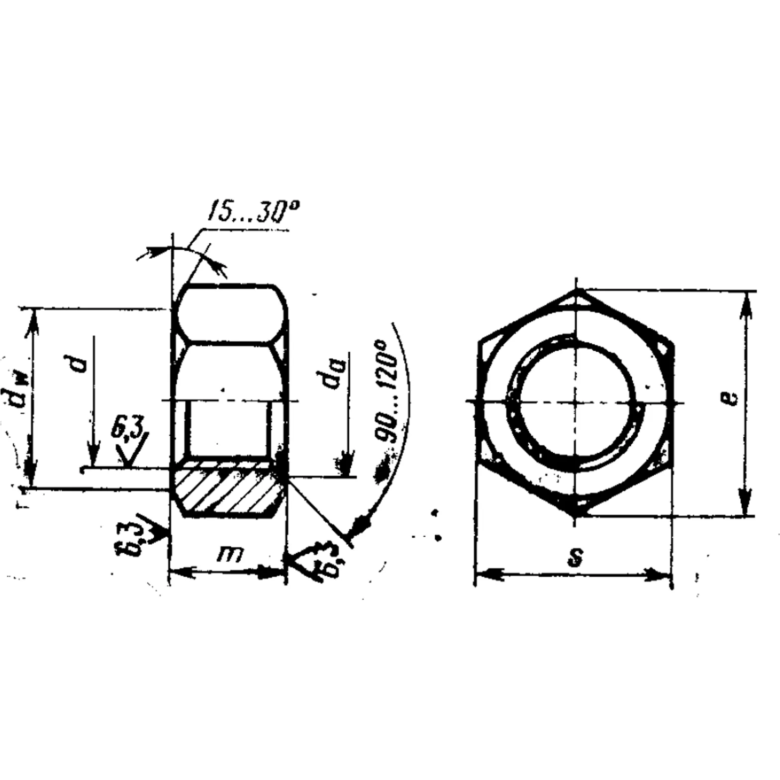 Гайка шестигранная ГОСТ 5915-70