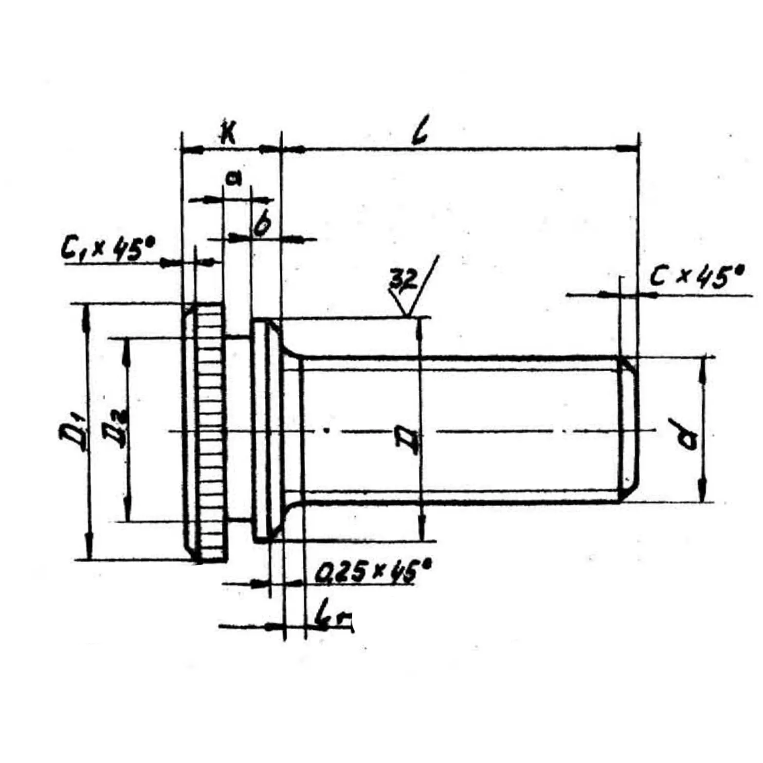 Шпилька запрессовываемая ОСТ 4Г 0.892.006-81