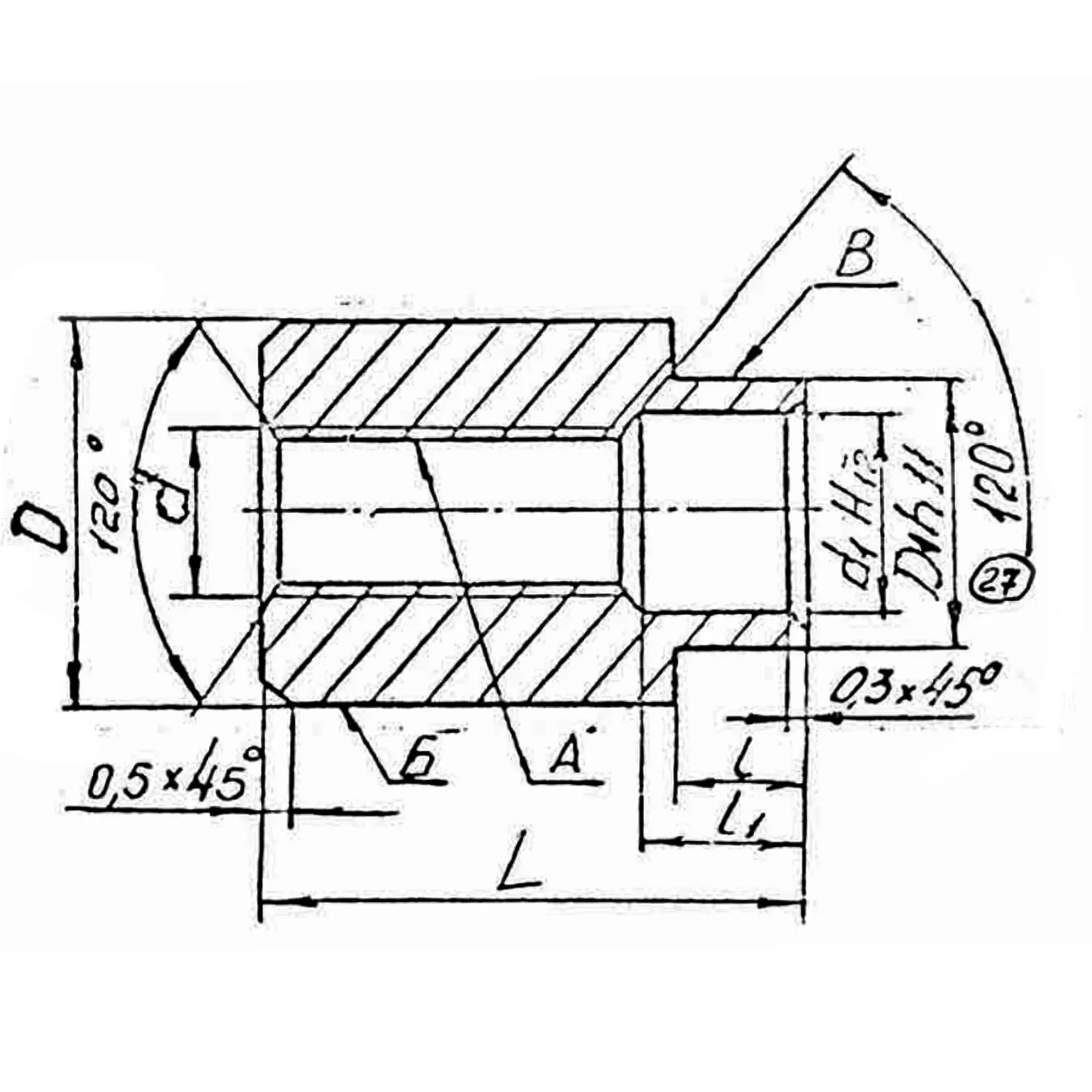 Втулка резьбовая развальцовываемая сквозная ОСТ 92-8954-78
