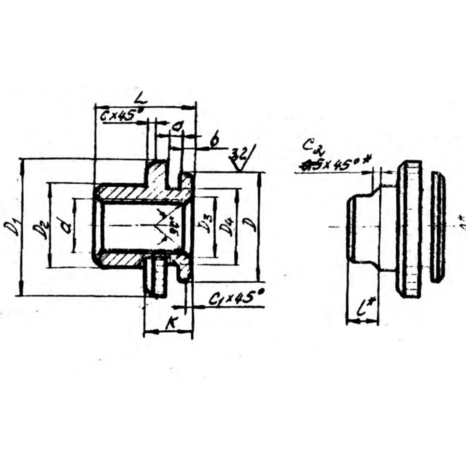Гайка запрессовываемая самоконтрящаяся ОСТ 4Г 0.893.013-81