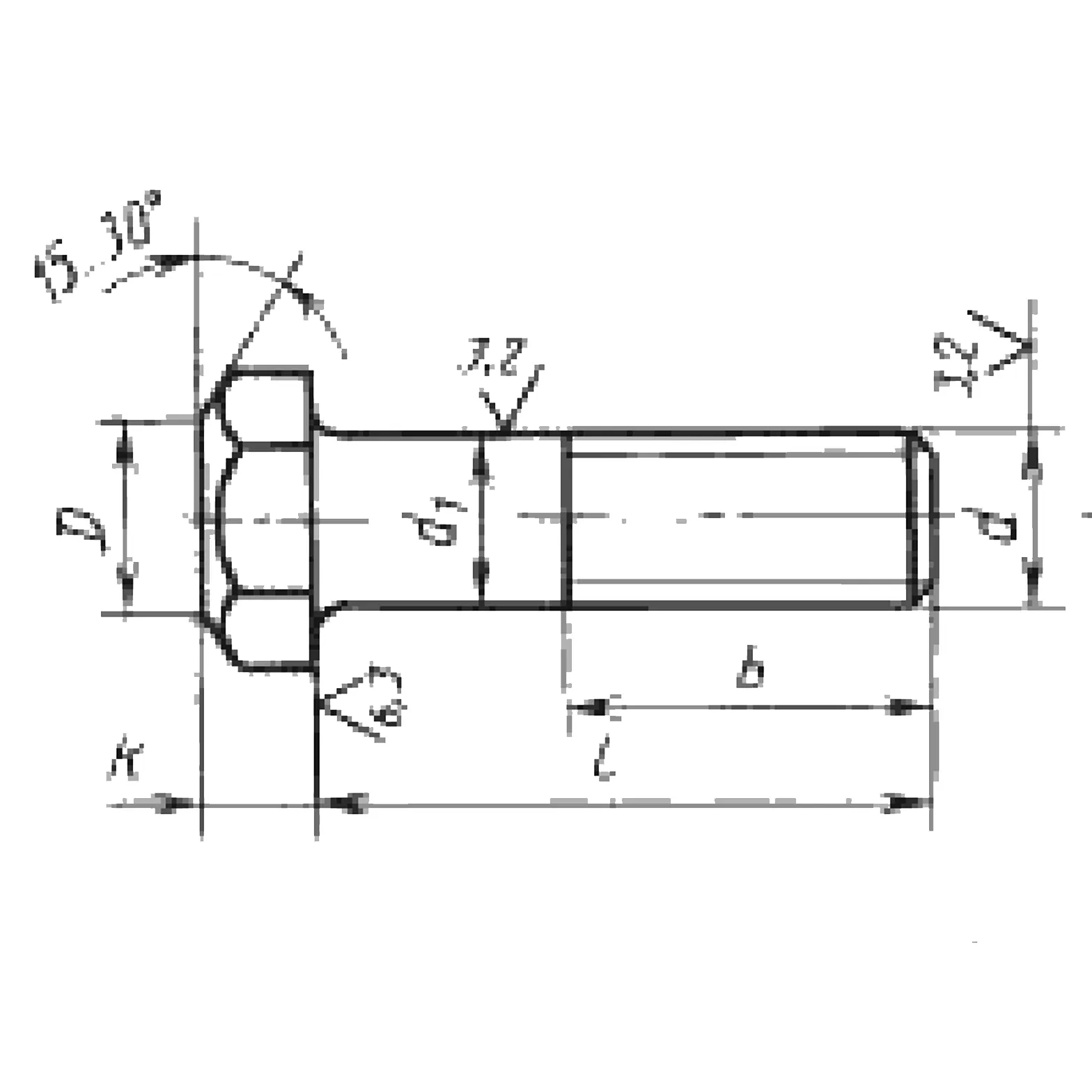 Болт с шестигранной головкой ГОСТ 7798-70
