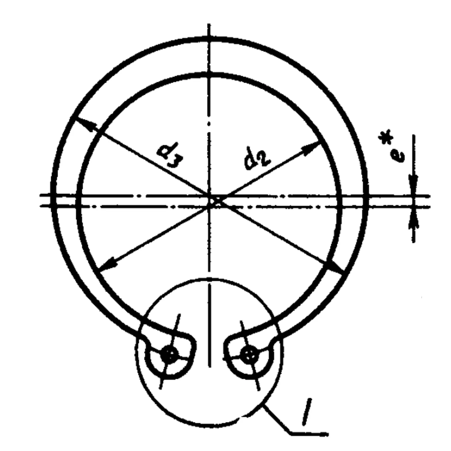 Кольцо пружинное упорное плоское наружное эксцентрическое ГОСТ 13942-86