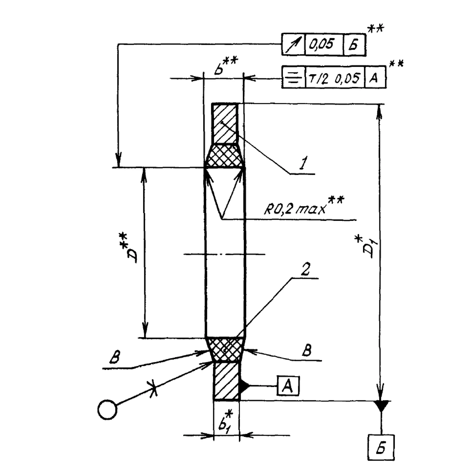 Втулка с бортиком для запрессовки ОСТ 1 11125-73