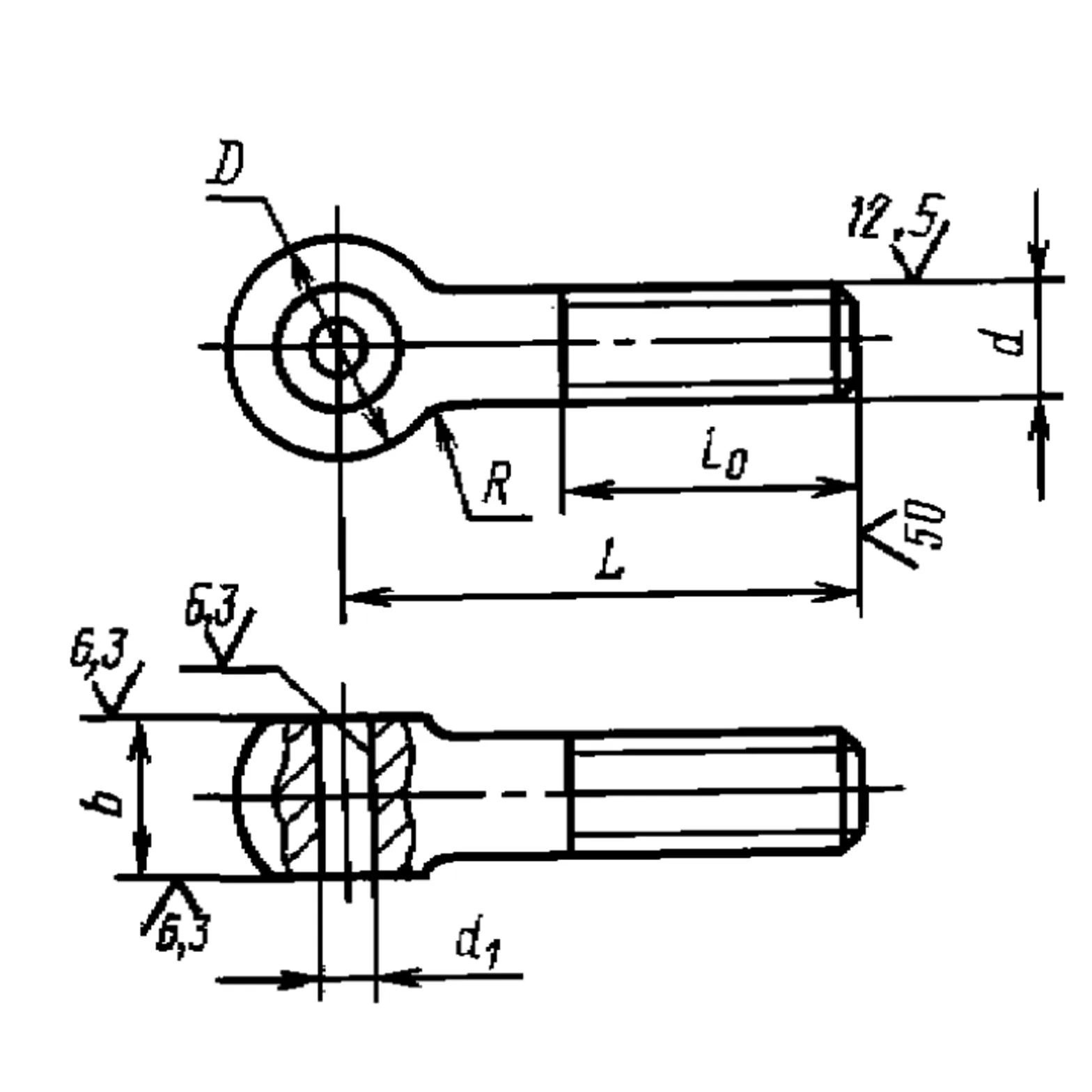 Болт откидной ГОСТ 3033-70